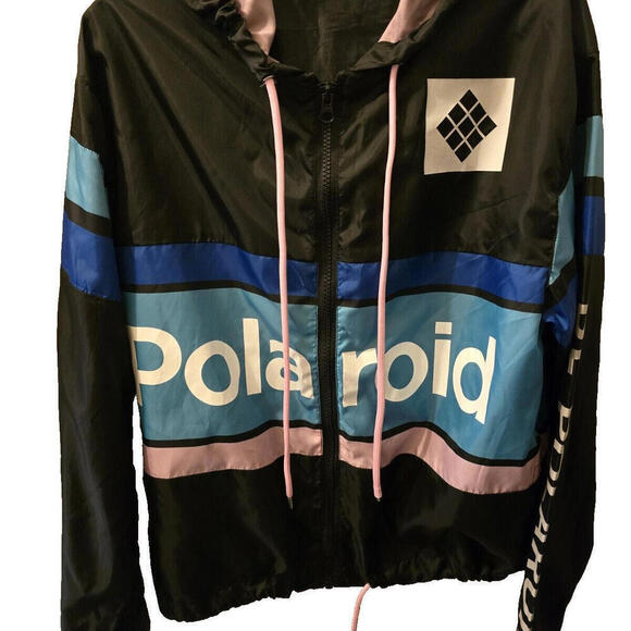 Poloroid Jacket Hooded‎ Zipper Small - Picture 1 of 6